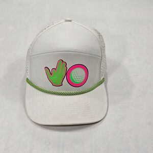 Osprey R+ Zapped White Golf Hat Men's Adjustable Perforated Rope‎